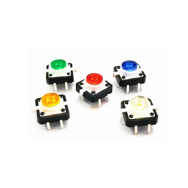 6-Pin Illuminated Tact Switch with Multi-Color LED